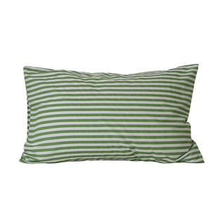 韩系家居博主ins全棉色织水洗棉条纹格子纯色枕头套单品纯棉新款