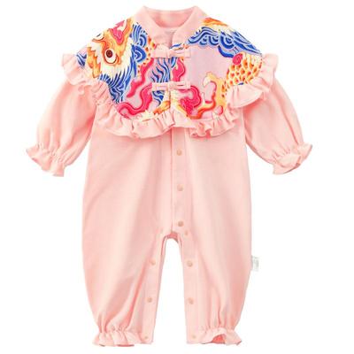 龙喜年宽领汉服纯棉连体衣