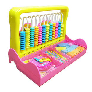 银河星小学年级一二上儿童学具盒数学算盘多功能计数器教具专用生