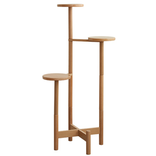 阳台花架子置物架室内客厅落地式多层绿萝花卉盆景摆件实木花盆架