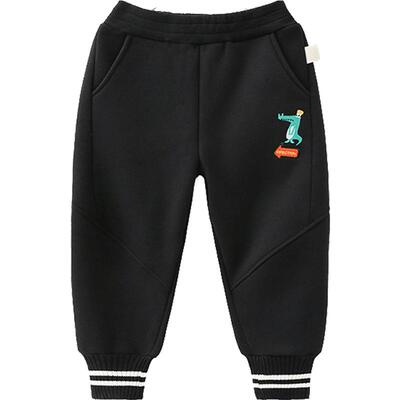 男童薄绒裤子儿童卫裤一体绒