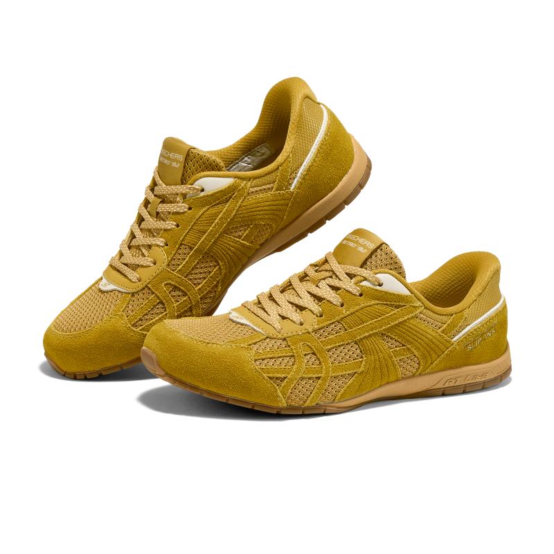 斯凯奇闪穿德训鞋|2026春复古赛车鞋黄色德训鞋女休闲运动鞋板鞋 斯凯奇闪穿德训鞋|2026春复古赛车鞋黄色德训鞋女休闲运动鞋板鞋
