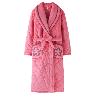 帕兰朵加长款三层珊瑚绒夹棉夹棉