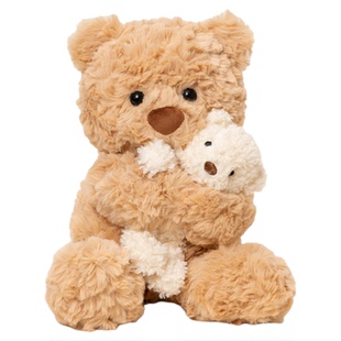 正版亲子抱抱小熊玩偶泰迪熊公仔毛绒玩具小兔子陪睡娃娃生日礼物