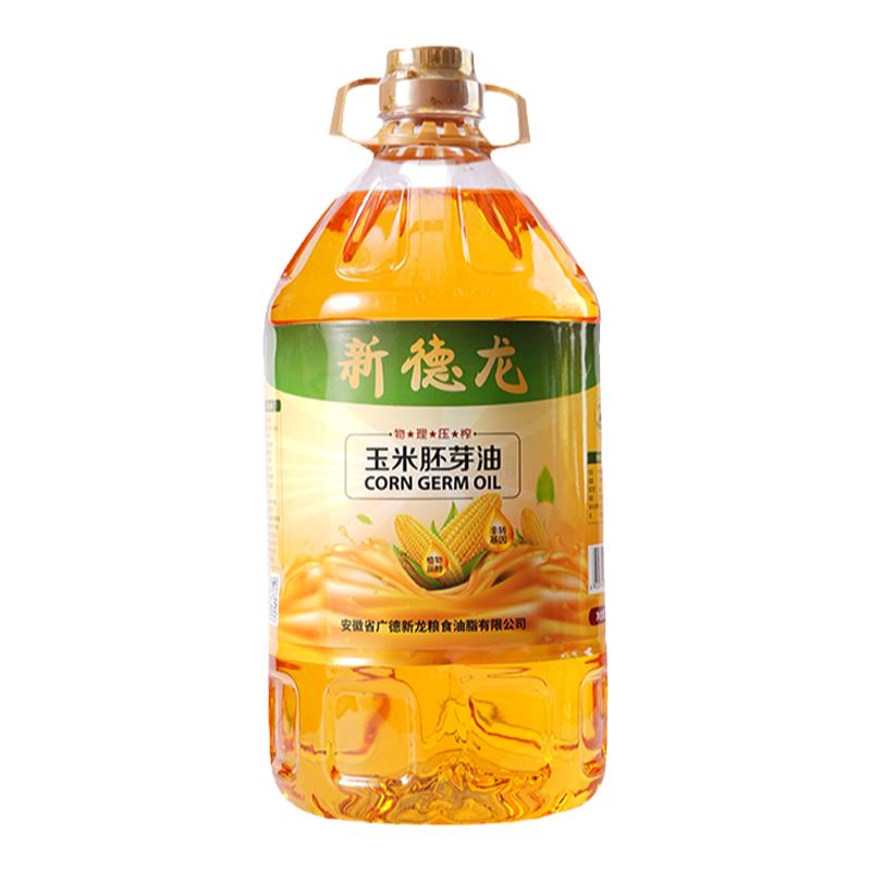 新德龙玉米胚芽油5L桶装非转基因物理压榨家用烘焙粮油食用植物油
