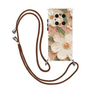 四角开孔适用华为mate70pro手机壳斜挎可背新款华m60por+款带挂绳女高级感防摔meta50系列优享版外壳全包镜头