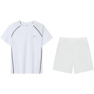 特步童装儿童运动短袖套装夏季新款男童速干透气柔软两件套中大童