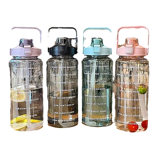 赵露思同款2000ml大容量水杯吨吨桶水壶耐高温男女生高颜值带吸管