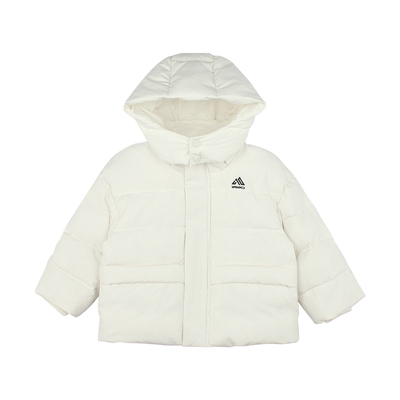 utouto冬季两色纯色连帽羽绒服