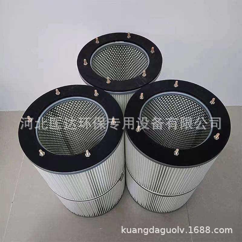 螺杆吊装除尘滤芯脉冲除尘聚酯纤维粉尘覆膜防静电滤无纺布滤芯筒