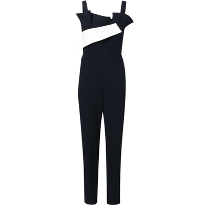 commemoi无袖撞色连体裤