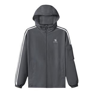 骆驼校园风衣外套男款女款复古情侣春夏季运动户外防泼水连帽夹克