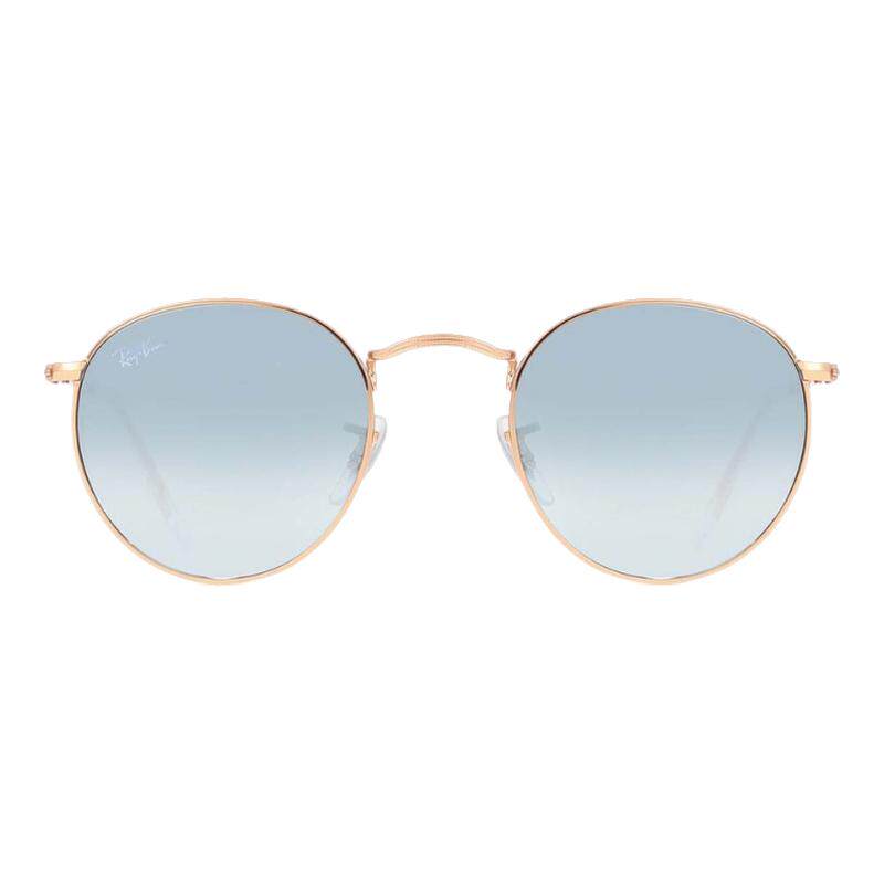 RayBan雷朋太阳镜男女复古金属圆框蓝色渐变墨镜老钱风 RB3447