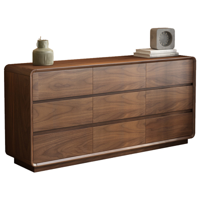 全实木斗柜胡桃色储物柜