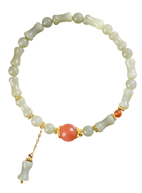 【普陀山官方】和田玉转运手串