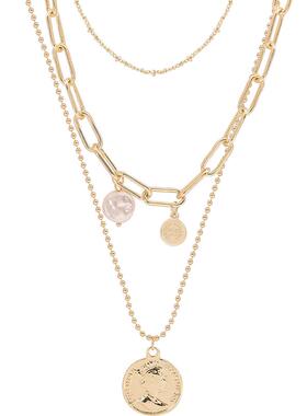 花迹巴洛克珍珠颈链女多层叠戴项链2026新款爆款小众锁骨链首饰潮