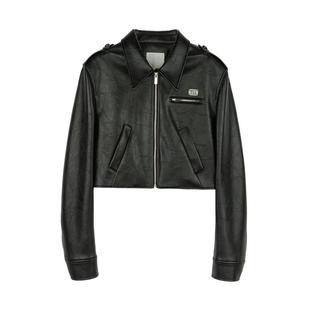 【乔欣同款】REVAN芮范皮衣夹克外套RM70105270