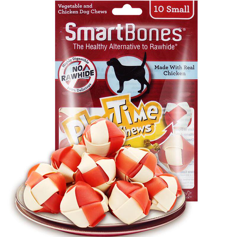 SmartBones狗零食磨牙洁齿球10支