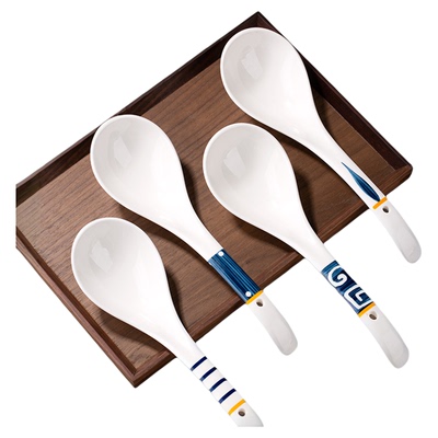 日式陶瓷大勺子大号盛汤