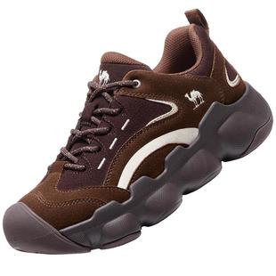 骆驼户外休闲鞋2025冬季新款女鞋时尚百搭舒适厚底耐磨徒步鞋女鞋