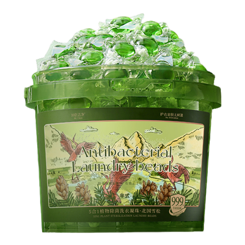栀子花5D洗衣凝珠留香珠五效合一99%除菌除螨强力去污140颗大桶装