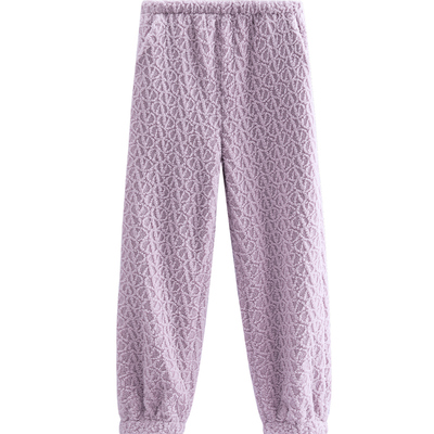 芬腾珊瑚绒睡裤女秋冬季保暖长裤