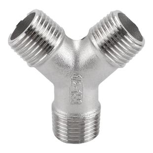 304不锈钢Y型外丝三通外螺纹外牙三通Y型内丝三通Y型三通丝扣三通