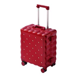 袋鼠红色行李箱结婚陪嫁小型登机18寸拉杆密码旅行小皮箱子20红喜