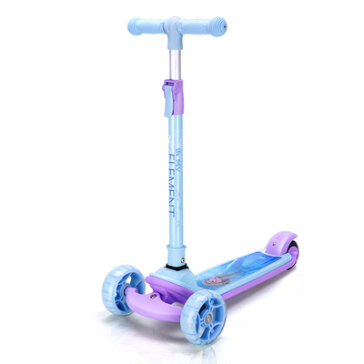 迪士尼可折叠可坐可滑儿童滑板车