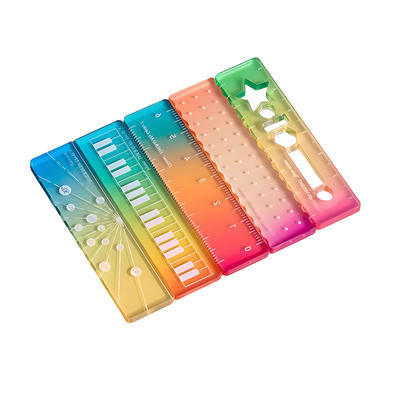 称心如意糖果色透明手帐直尺