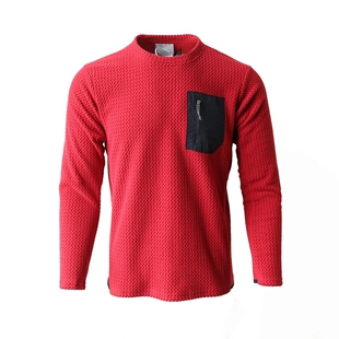 清货速抢 户外神品 高颜值水波纹秋冬男女情侣保暖圆领长袖抓绒衣