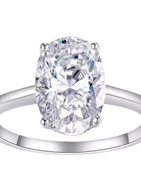 超闪3克拉D色VVS级莫桑钻石戒指