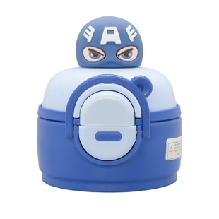 迪士尼儿童保温杯盖双饮盖子配件吸嘴吸管蜘蛛侠草莓熊双饮杯盖