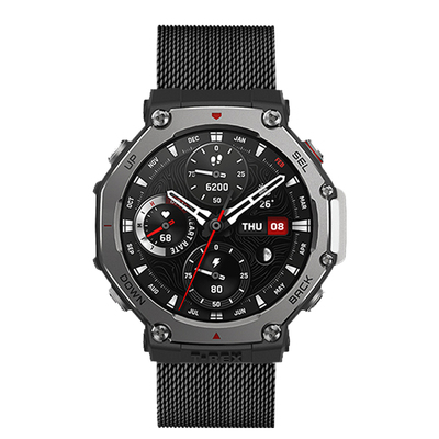 适用跃我Amazfit华米T-Rex3表带金属Balance2智能运动手表GTR4Pro米兰磁吸Active2s替换米动青春版1SBip3BIP5