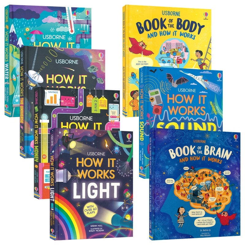 Usborne How It Works 尤斯伯恩 英文原版少儿百科书 宇宙 金钱 人体大脑 声光电 物理运作原理 9-12岁小学生科普读物 精装图书