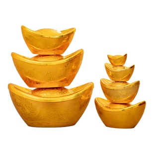 金元宝摆件招财风水家居道具新年装饰品糖果塑料盒空心仿真大元宝