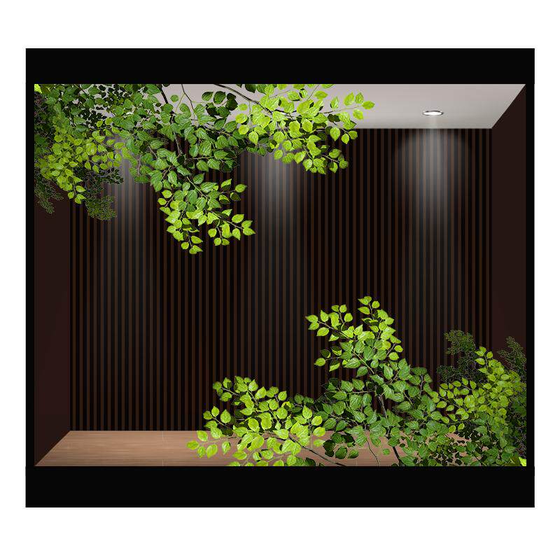 夏日绿植店铺橱窗玻璃门贴纸咖啡网红店氛围装饰静电无胶贴高级感
