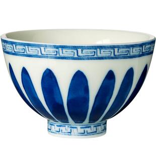 陶瓷柴窑青花主人杯手工功夫茶茶杯陶瓷个人专用中式高档鸡心单杯