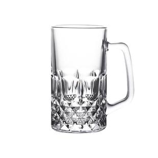 大号带把玻璃啤酒杯钢化玻璃杯家用套装啤酒杯扎啤杯带把茶杯