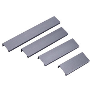 免打孔隐形衣柜门拉手长款现代极简约高档白色黑色橱柜抽屉封边