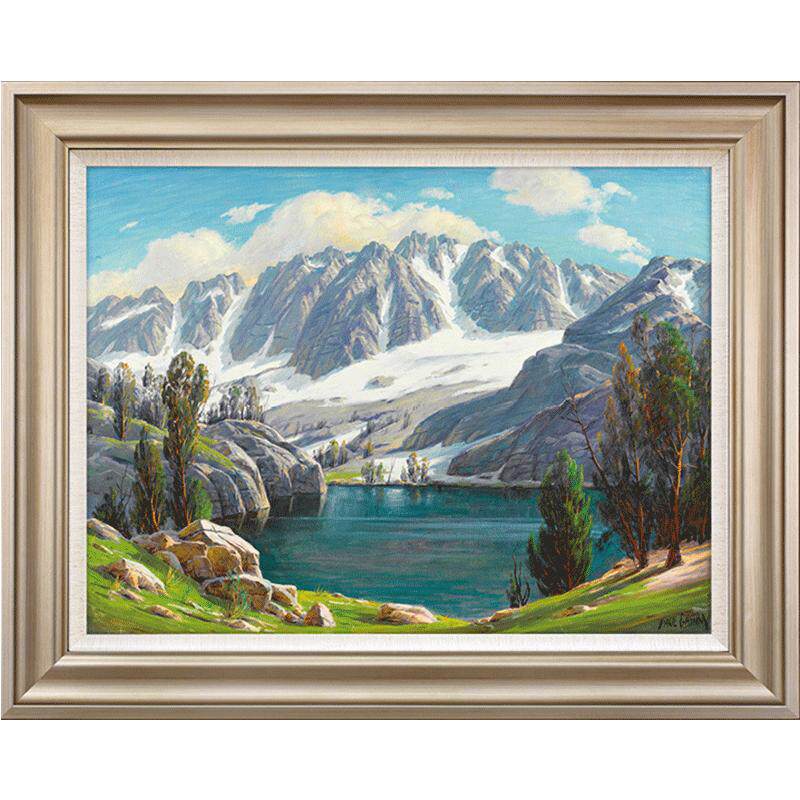 风色加州塞拉山脉风景办公室油画
