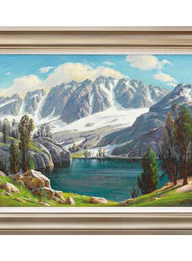 风色加州塞拉山脉风景办公室油画