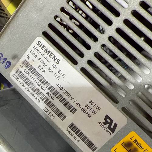 询价-36KW滤波器6SN1111-0AA01-2CA0，