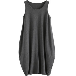 宽松莫代尔连衣裙大码女胖mm无袖背心裙吊带孕妇海边度假孕期夏薄