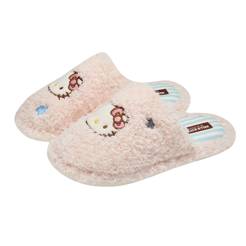 买1送1Kitty棉拖鞋情侣秋冬居家