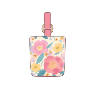 尼睿x游三月 新款文艺包包清新手提帆布包小巧便携花卉木环水桶包