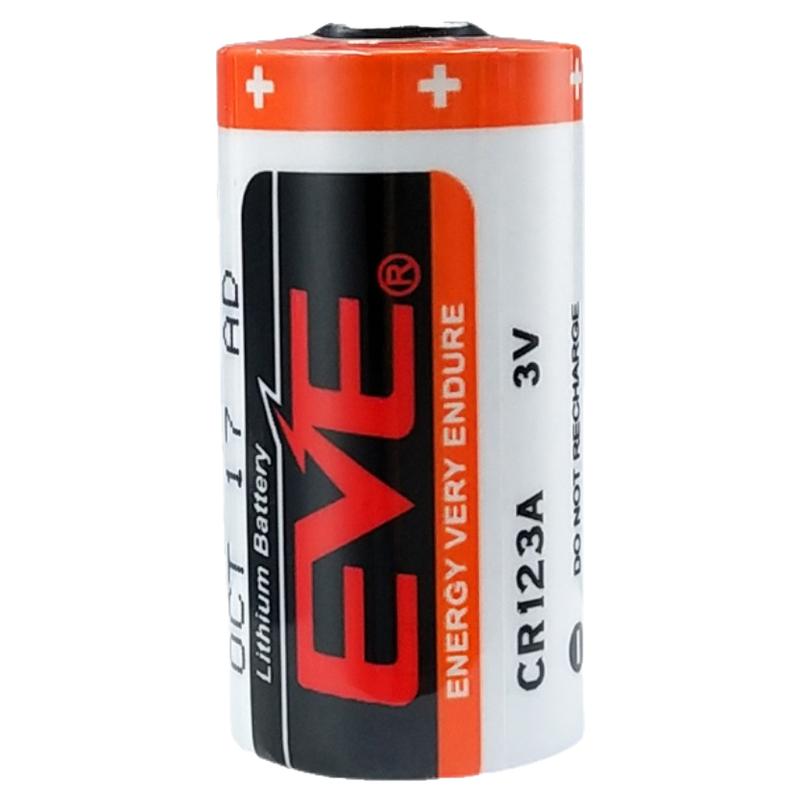 EVE亿纬CR123A照相机竞达水表烟雾报警器GPS定位器伺服3V锂电池组