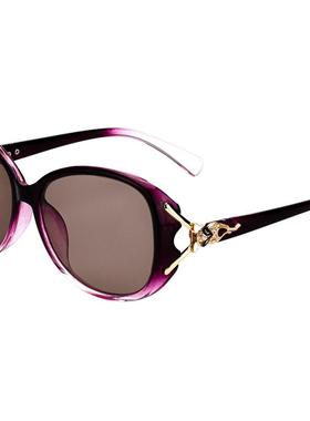 水晶眼镜女士水晶石墨镜女式太阳镜大脸显瘦复古妈妈新款潮石头镜