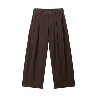 江南先生NewJNXS复古水洗双面斜纹铆钉休闲长裤宽松暗纹显瘦裤子