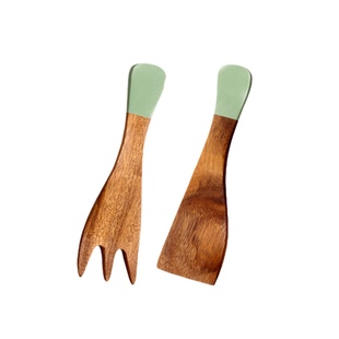 lcliving泰国进口相思木吃饭勺日式短柄炒菜小锅铲辅食叉勺子炒勺